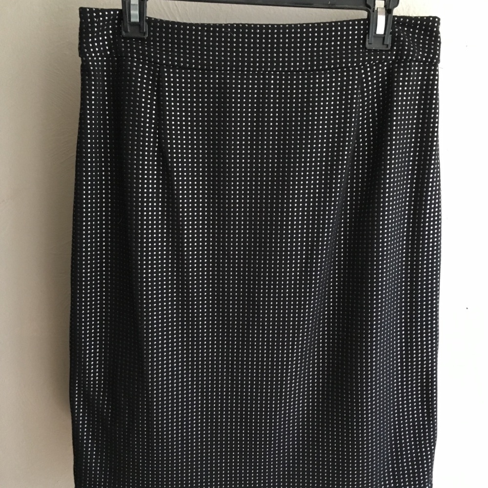 Calvin Klein black skirt with metallic dots
